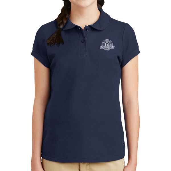 Port Authority® Girls Silk Touch™ Peter Pan Collar Polo Thumbnail