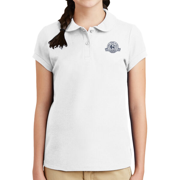 Port Authority® Girls Silk Touch™ Peter Pan Collar Polo Thumbnail