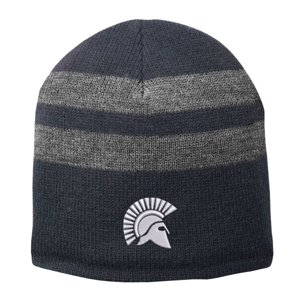 Fleece Lined Striped Beanie Cap Thumbnail